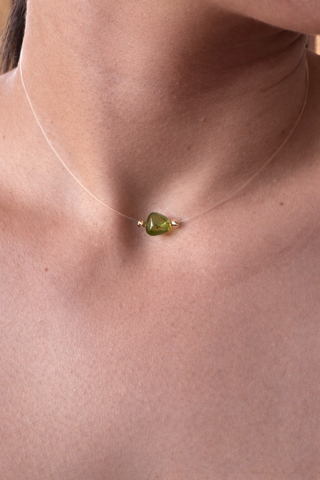 August Peridot Necklace in 18K Gold – Birthstone Jewelry