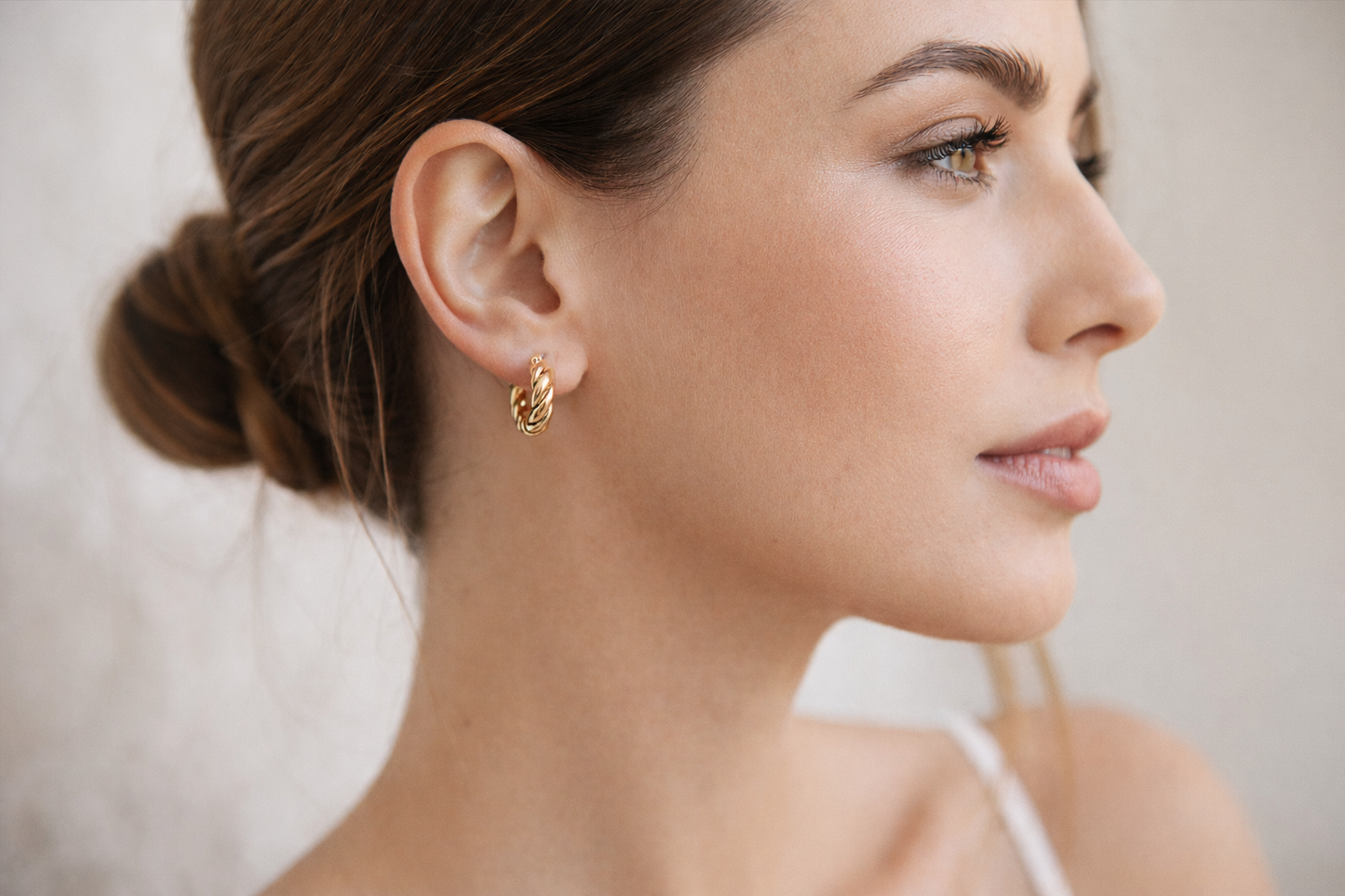 Twisted Hoops 18K – 12–14 mm