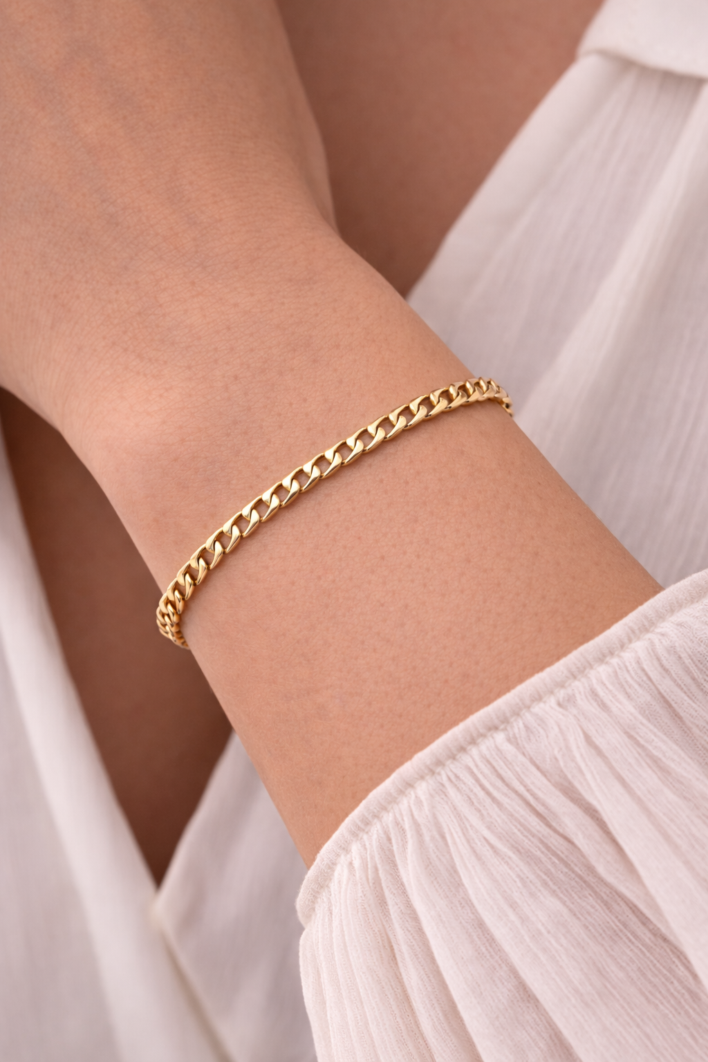 Anchor Bracelet in 18K Gold – 6 mm | 7 inches