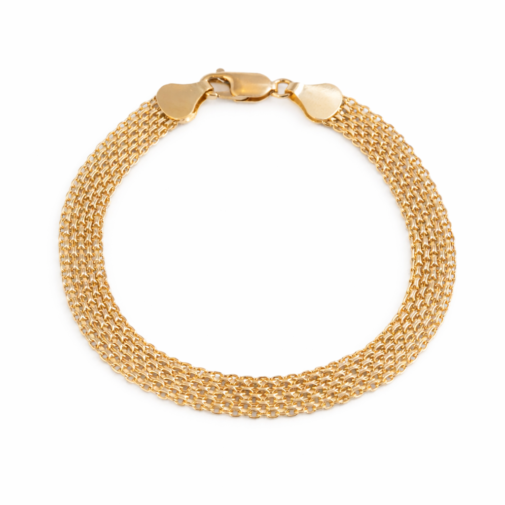 Pulsera Bismarck 6mm – 8” Oro Italiano 18K