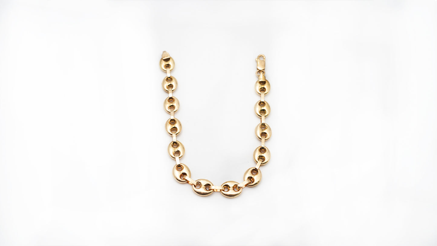 Mariner Gold Chain Bracelet in 18K Gold –7mm